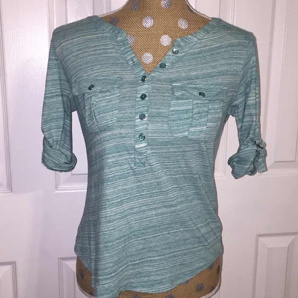 Partial Button up Blouse